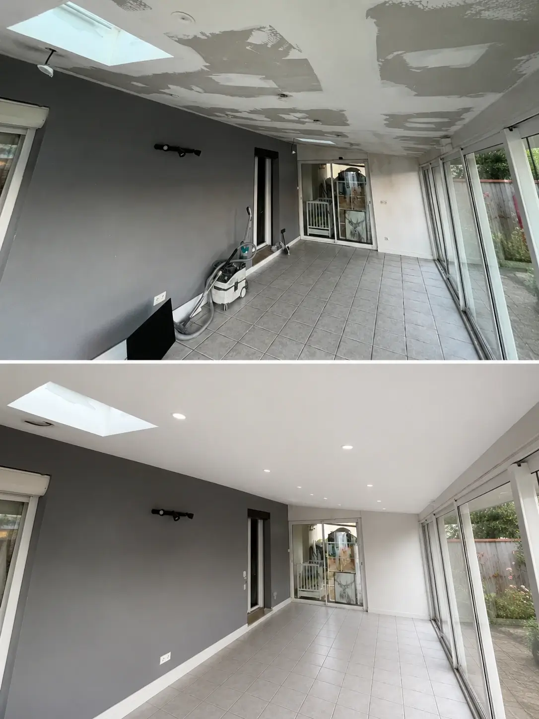 peinture du plafond blanc d'une maison à Colomiers